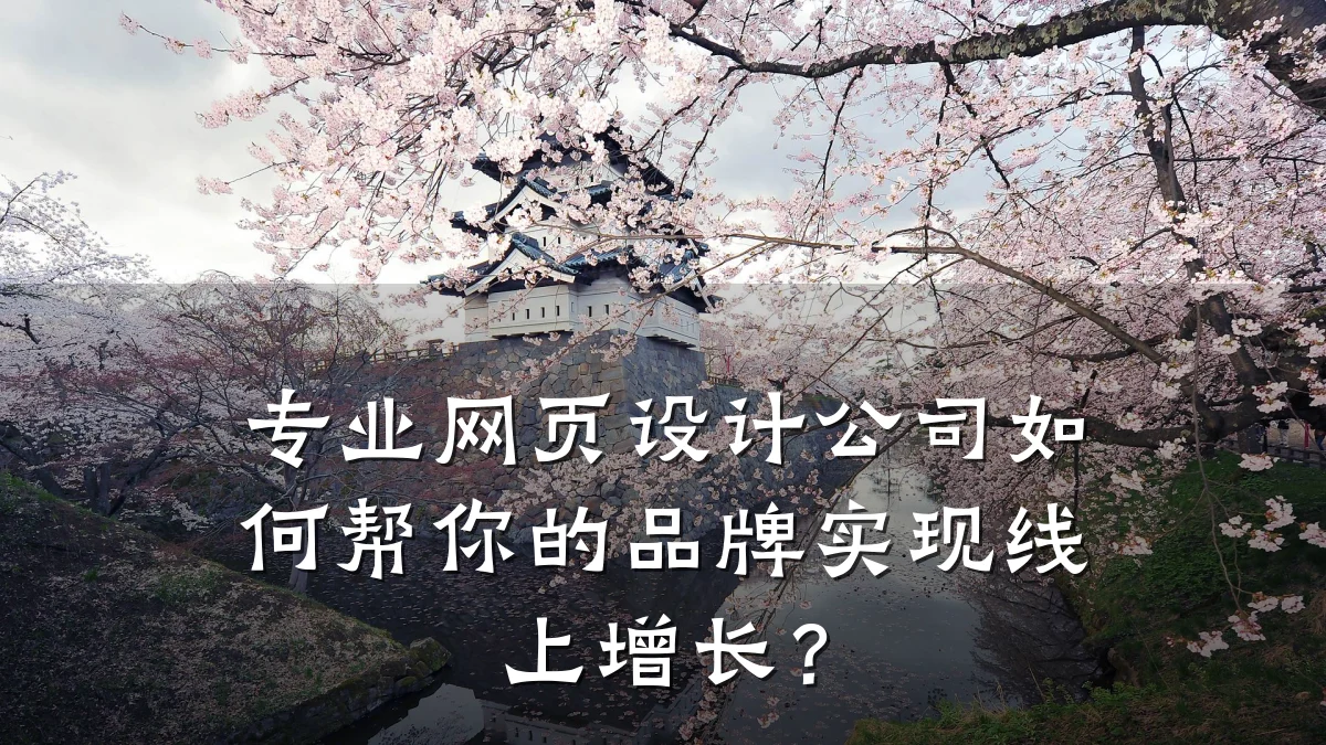 专业网页设计公司如何帮你的品牌实现线上增长？