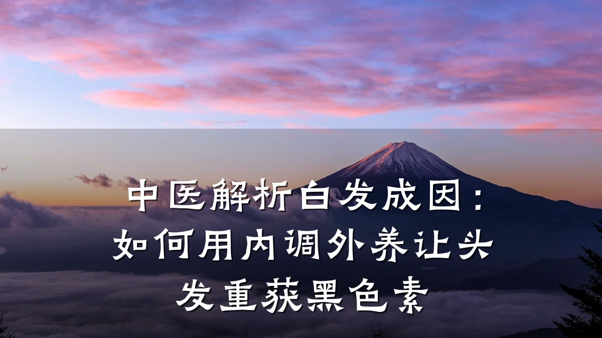 中医解析白发成因:如何用内调外养让头发重获黑色素
