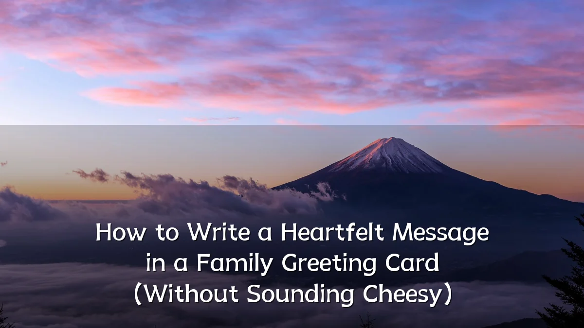 How to Write a Heartfelt Message in a Family Greeting Card (Without Sounding Cheesy)