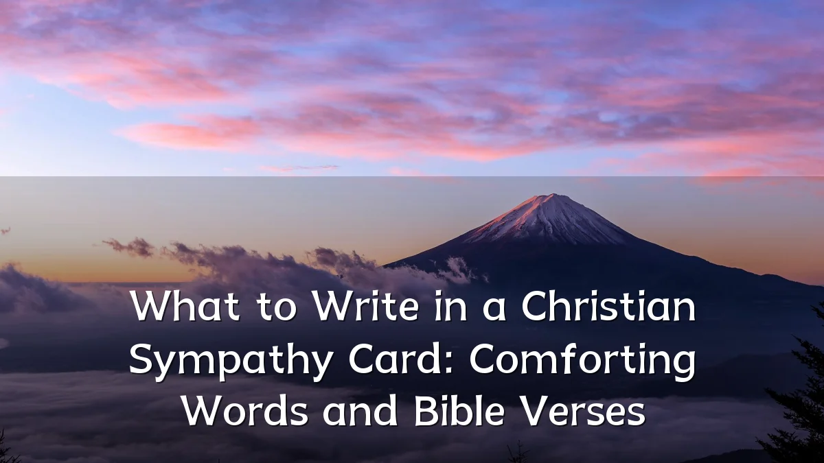 What to Write in a Christian Sympathy Card: Comforting Words and Bible Verses