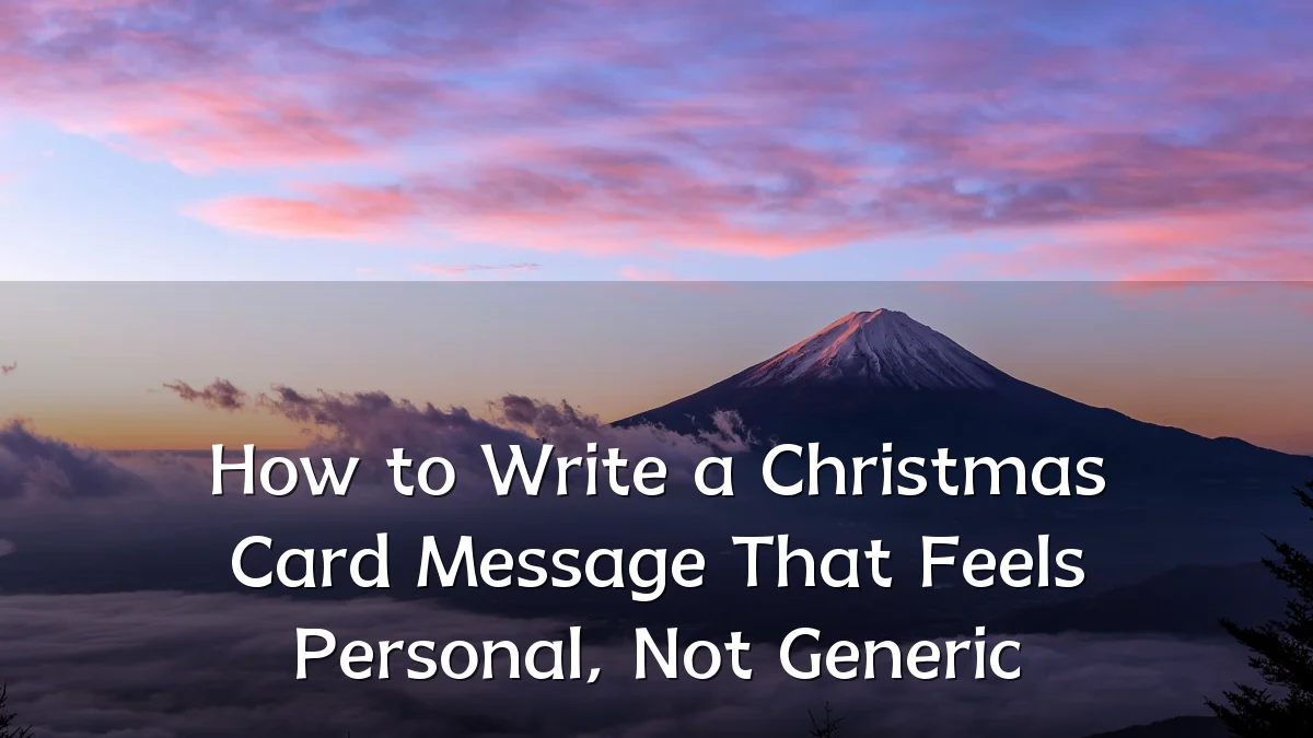 How to Write a Christmas Card Message That Feels Personal, Not Generic